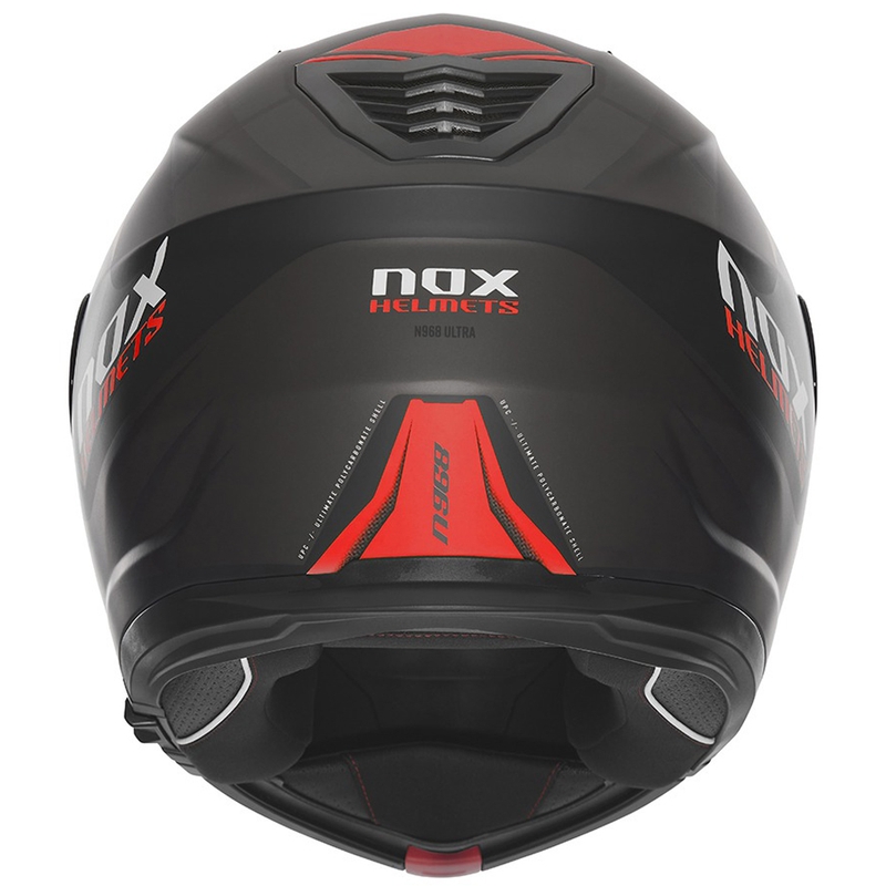 Vyklápěcí helma na motorku NOX N968 Ultra matná černo-červená