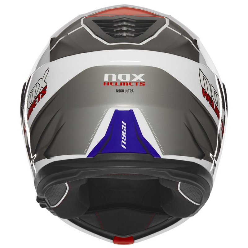 NOX N968 Ultra valkoinen-harmaa moottoripyöräilykypärä