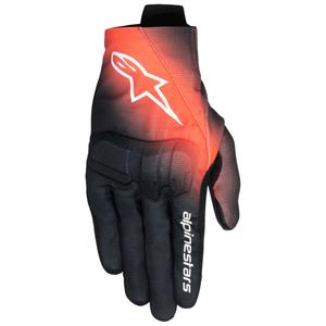 Alpinestars Reef V2 musta-fluo-punainen-valkoinen moottoripyöräilykäsineet