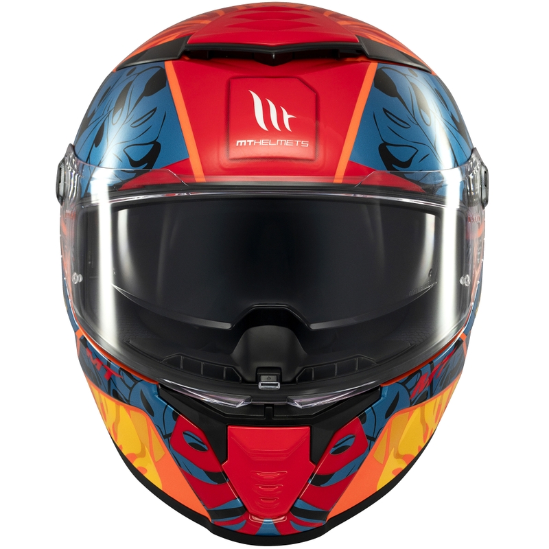 MT Thunder 4 SV Rainforest integraalinen moottoripyöräilykypärä sini-oranssi