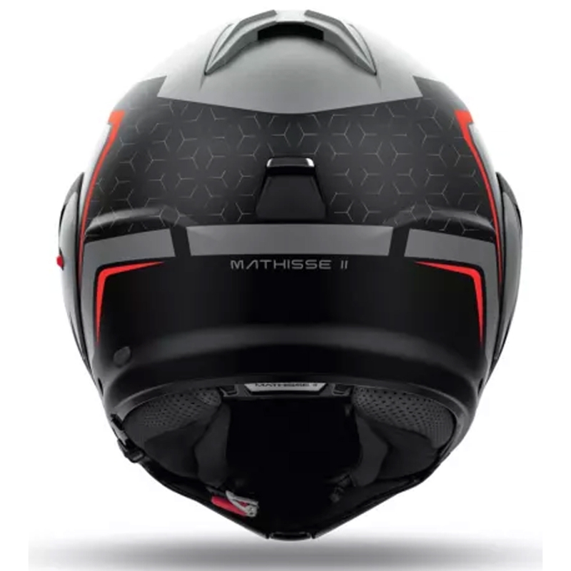 Airoh Mathisse 2 Magnet Matte harmaa-musta-punainen flip-up moottoripyöräkypärä