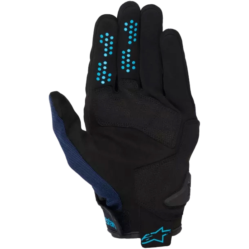 Alpinestars Chrome V2 Musta-Sininen-Valonsininen Moottoripyöräilykäsineet