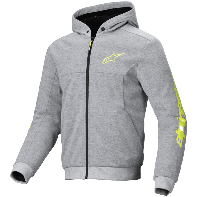Alpinestars Chrome V2 Sport harmaa ja keltainen moottoripyöräily huppari