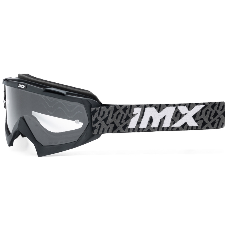 Motocross lasit iMX Mud musta-harmaa-valkoinen kirkkaalla pleksillä.