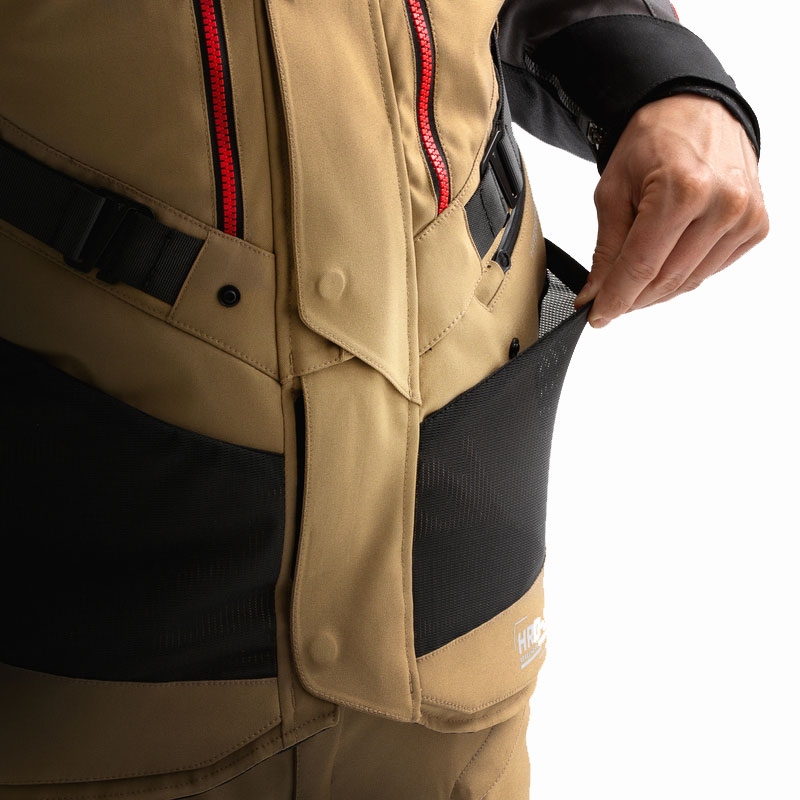 Rebelhorn Hardy 3.0 beige-harmaa-punainen moottoripyörätakki