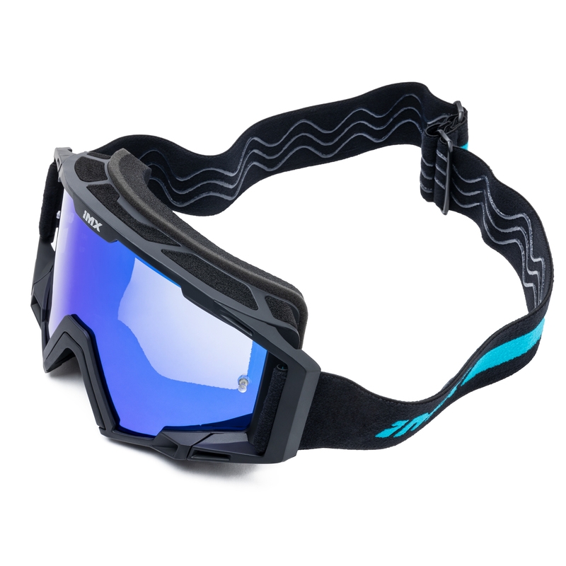 Motocross lasit iMX Sand musta-sininen sinisellä iridium plexillä