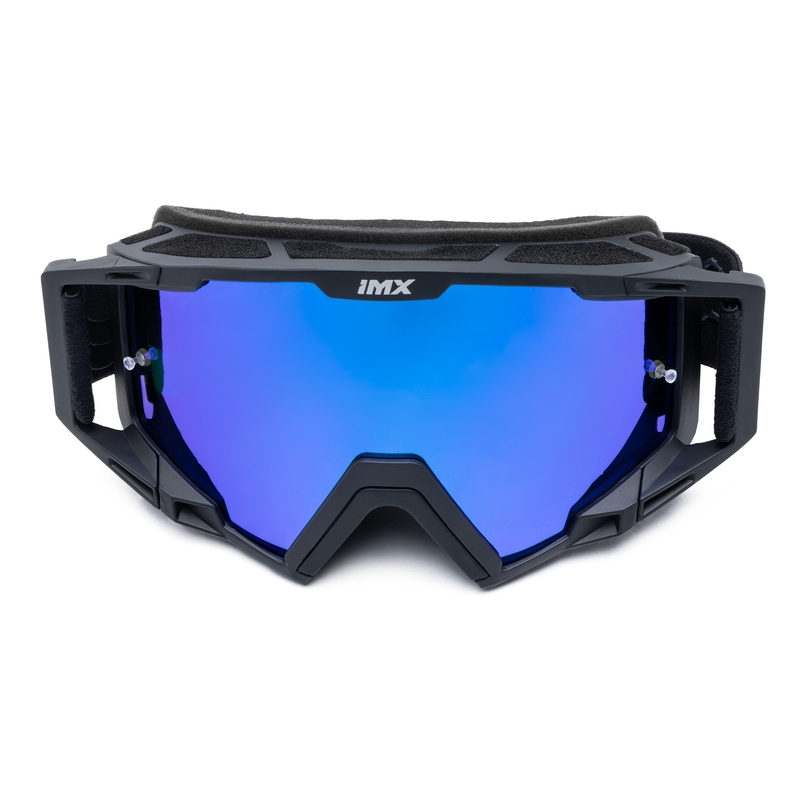 Motocross lasit iMX Sand musta-sininen sinisellä iridium plexillä