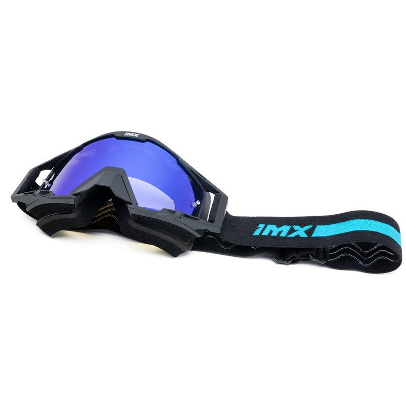 Motocross lasit iMX Sand musta-sininen sinisellä iridium plexillä