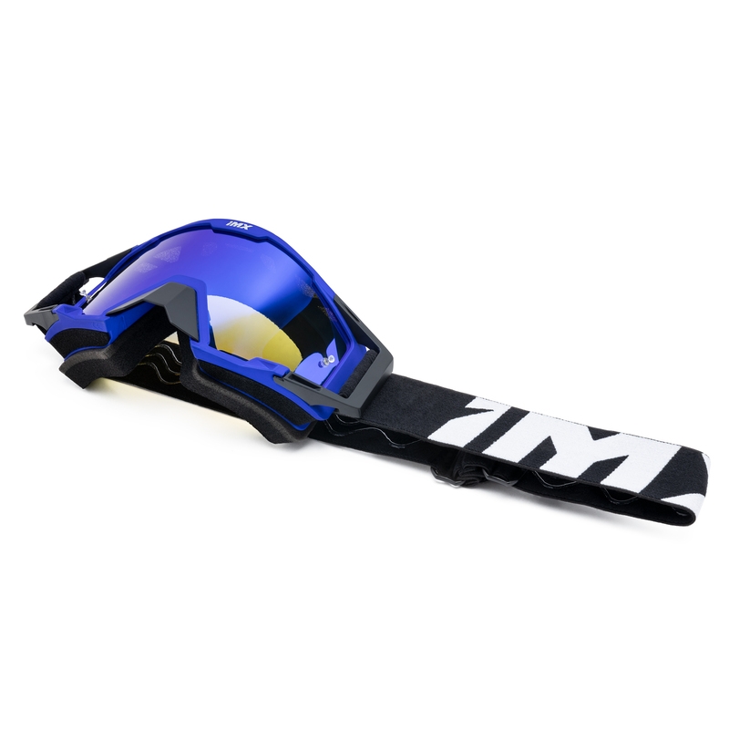 Motocross lasit iMX Sand musta-sininen iridium plexi silmälasilla