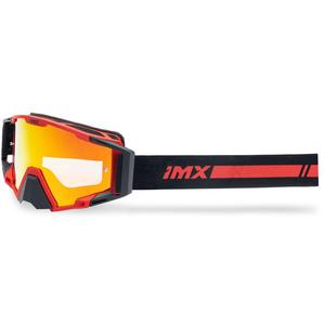 Motocross-lasit iMX Sand musta-punainen punaisella iridium plexillä