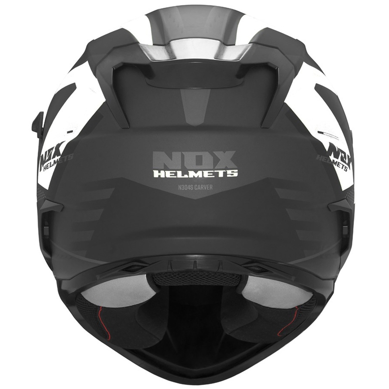 Integroitu moottoripyöräkypärä NOX N304S CARVER mattamusta ja valkoinen