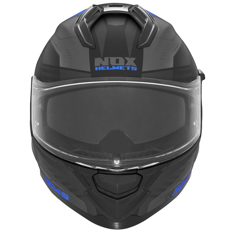 Integroitu moottoripyöräilykypärä NOX N304S CARVER matta musta-sininen