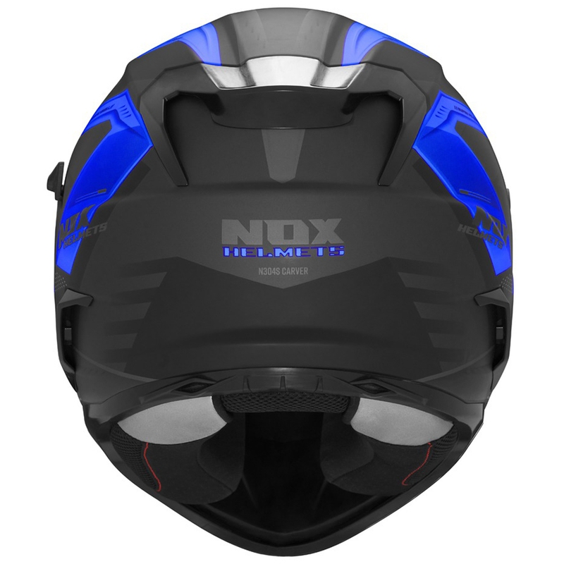 Integroitu moottoripyöräilykypärä NOX N304S CARVER matta musta-sininen