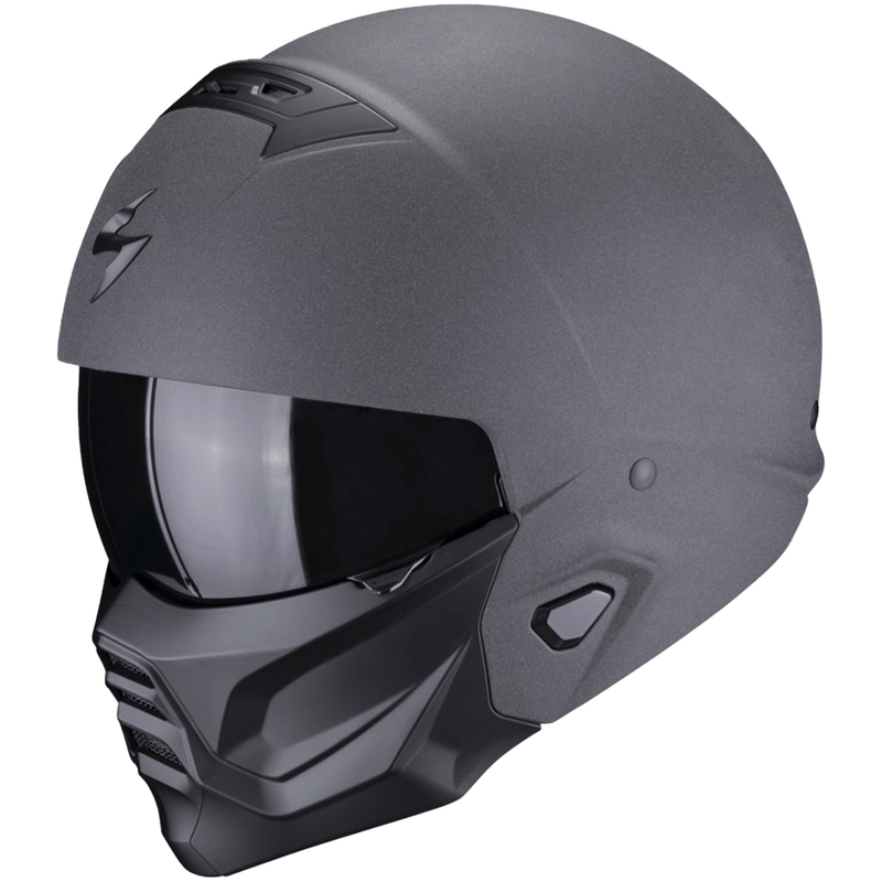 Avoin kypärä maskilla Scorpion EXO-COMBAT II Solid grafiitti tummanharmaa