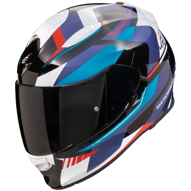 Integrální helma na motorku Scorpion EXO-491 Abilis černo-modro-červená