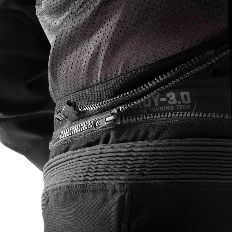 Rebelhorn Hardy 3.0 Moottoripyöräilyhousut Beige-harmaa-punainen