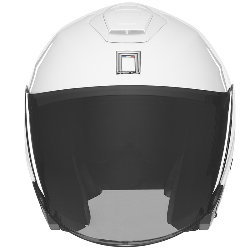 Avoin moottoripyöräilykypärä NOX PREMIUM SPY valkoinen