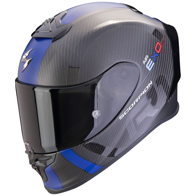 Integroitu kypärä Scorpion EXO-R1 EVO CARBON AIR MG mattamusta-sininen