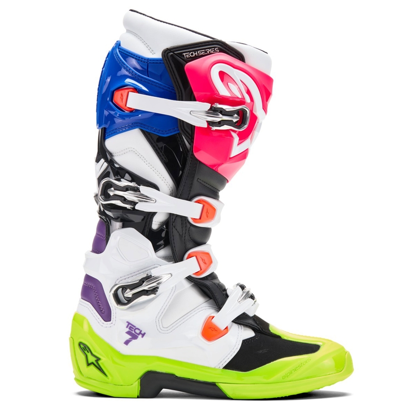 Alpinestars TECH 7 rajoitettu painos Hay multicolor motocross saappaat