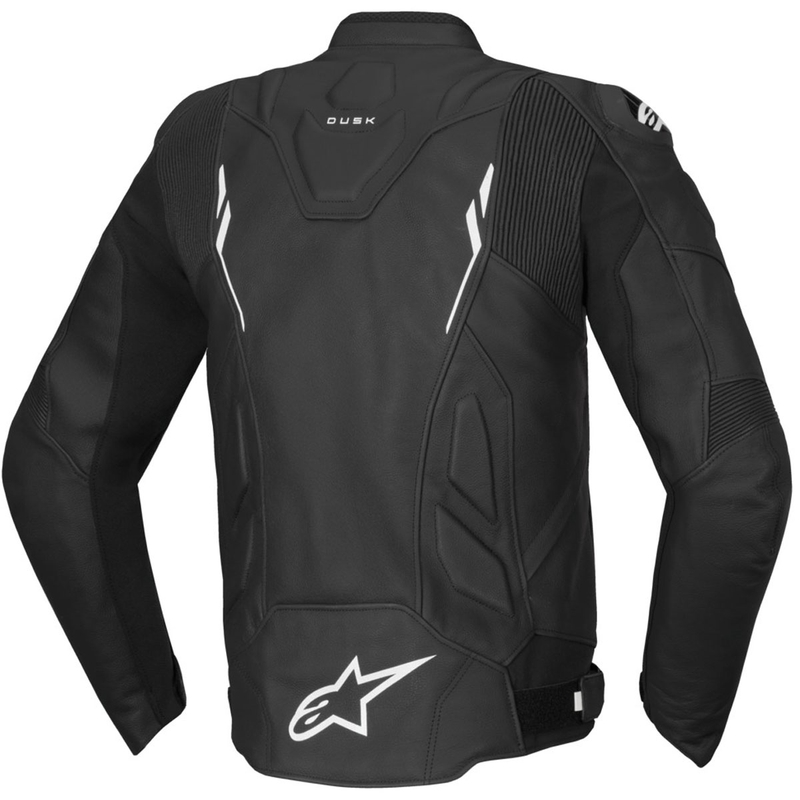 Alpinestars Dusk Mustavalkoinen nahkainen moottoripyöräily takki