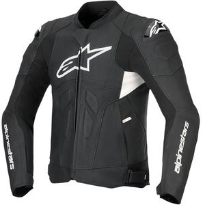 Alpinestars Dusk Airflow Musta ja valkoinen nahkainen moottoripyöräily takki