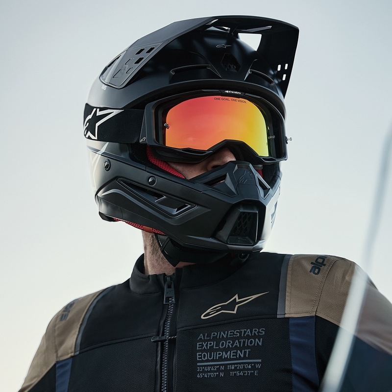 Alpinestars ST-2 Air tummansininen-tumma khaki-musta moottoripyörätakki