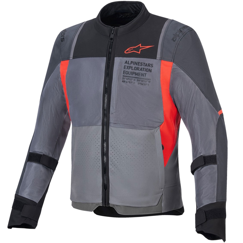 Alpinestars ST-2 Air moottoripyörätakki harmaa-tummanharmaa-punainen
