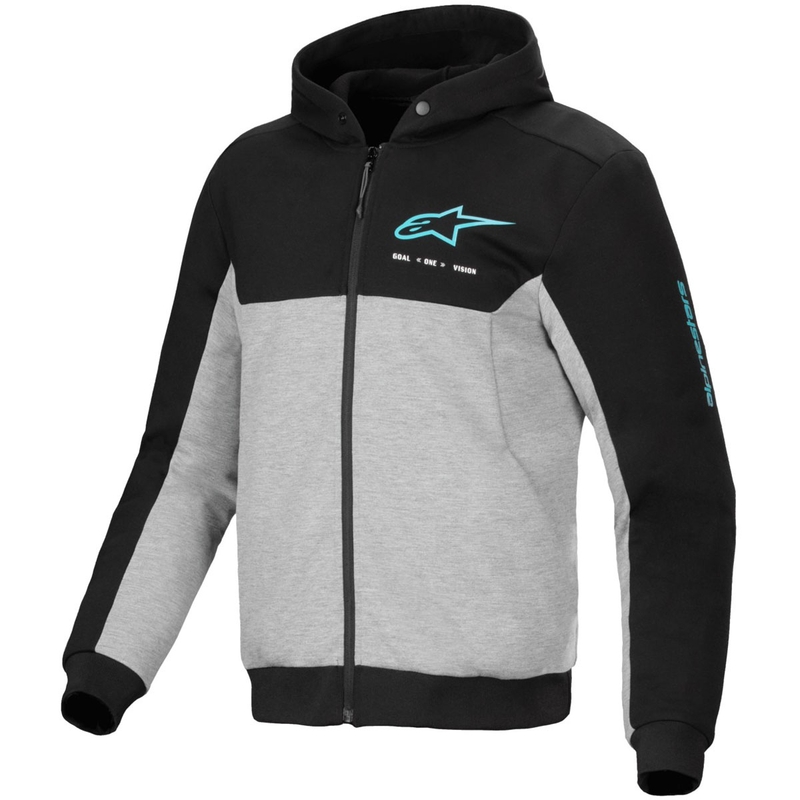 Alpinestars Chrome V2 Sport harmaa-musta-sininen moottoripyörä huppari