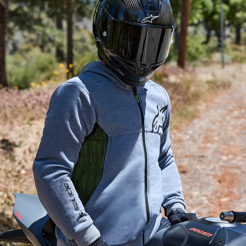 Alpinestars Chrome Air Sport harmaa-musta-tumma khaki Moottoripyöräily huppari