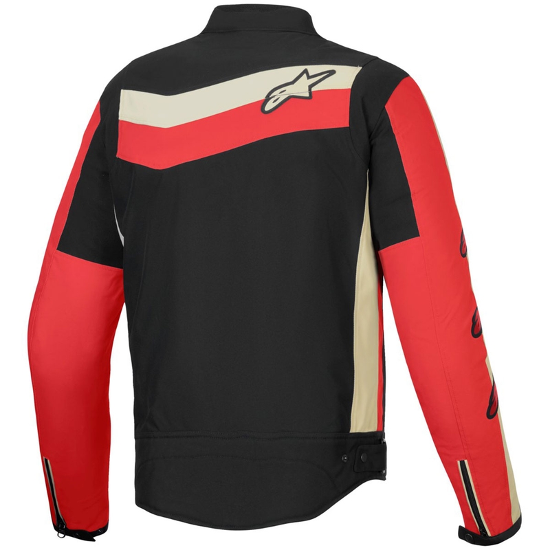 Alpinestars T-Dyno vedenkestävä musta-punainen-beige Moottoripyöräily takki