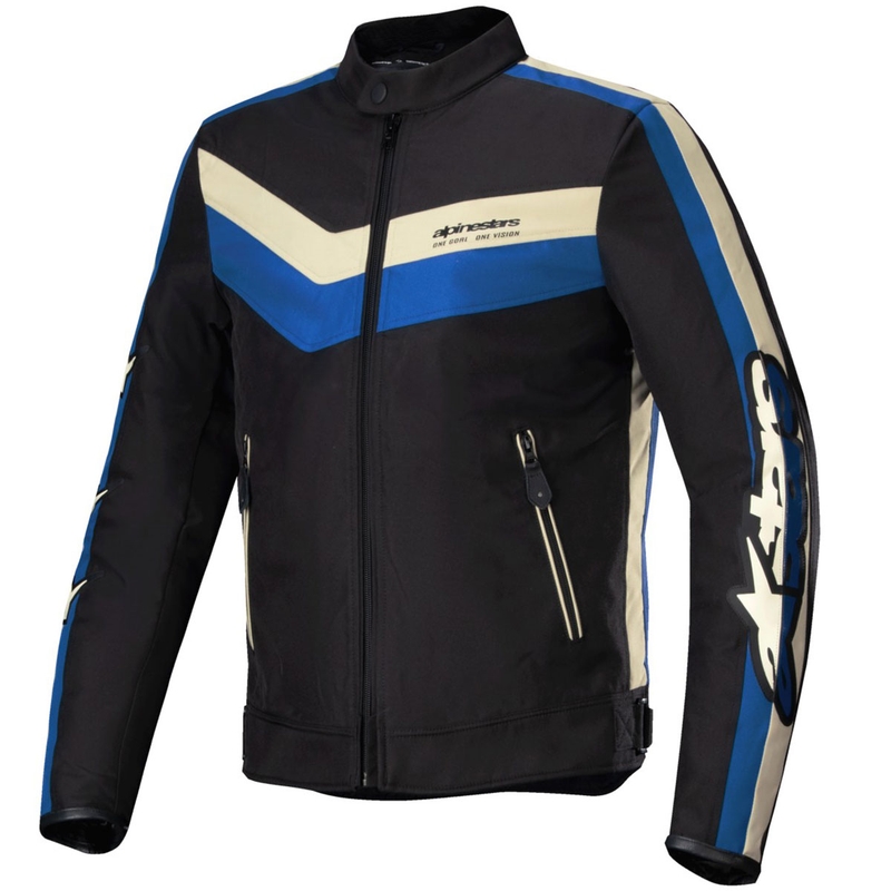 Alpinestars T-Dyno vedenkestävä musta-sininen-beige moottoripyöräily takki