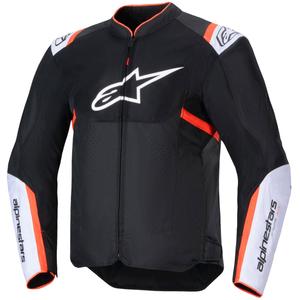 Alpinestars T-SPS Air V2 musta-valkoinen-fluo-punainen moottoripyörätakki