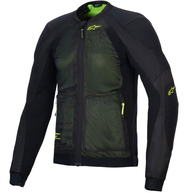 Alpinestars TROOP-AIR musta-fluo-keltainen moottoripyörätakki