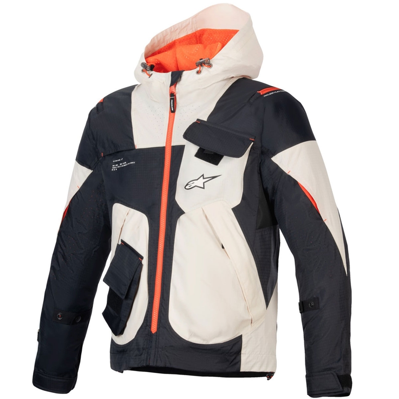 Alpinestars MOGRESS AIR musta-manteli-oranssi moottoripyörätakki
