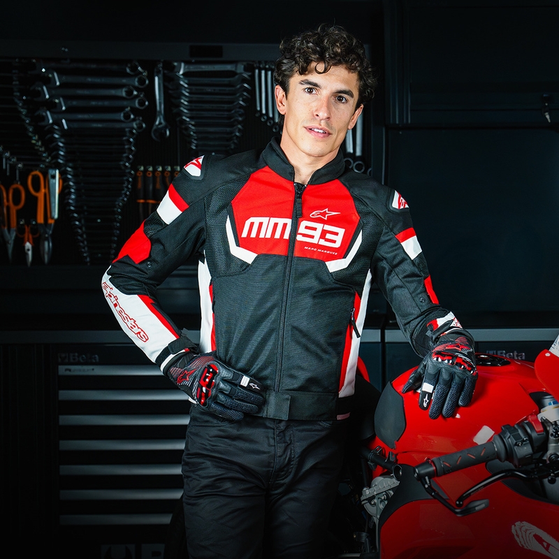 Alpinestars T-SPS Air V2 MM93 mallisto punainen-musta-valkoinen moottoripyörätakki