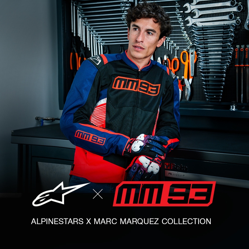 Alpinestars T-SPS Air V2 MM93 kokoelma fluo-punainen-sininen-musta-valkoinen moottoripyöräily takki