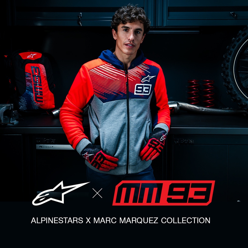 Alpinestars Chrome V2 Sport huppari MM93 mallisto vaaleanharmaa-sininen-fluo-punainen
