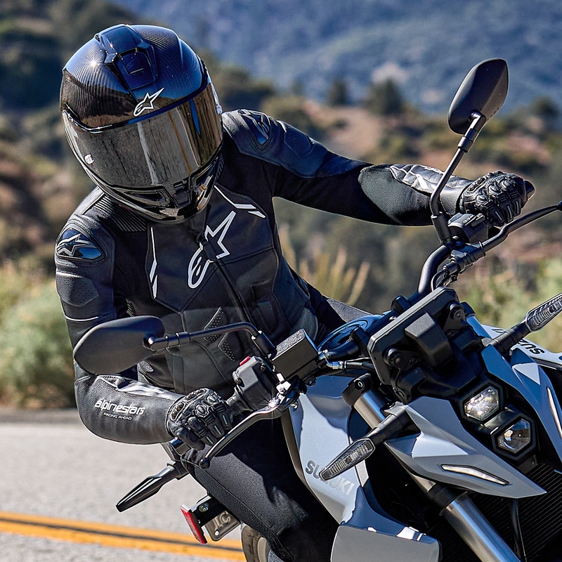 Alpinestars Stella Dusk Naisten mustavalkoinen nahkainen moottoripyöräily takki