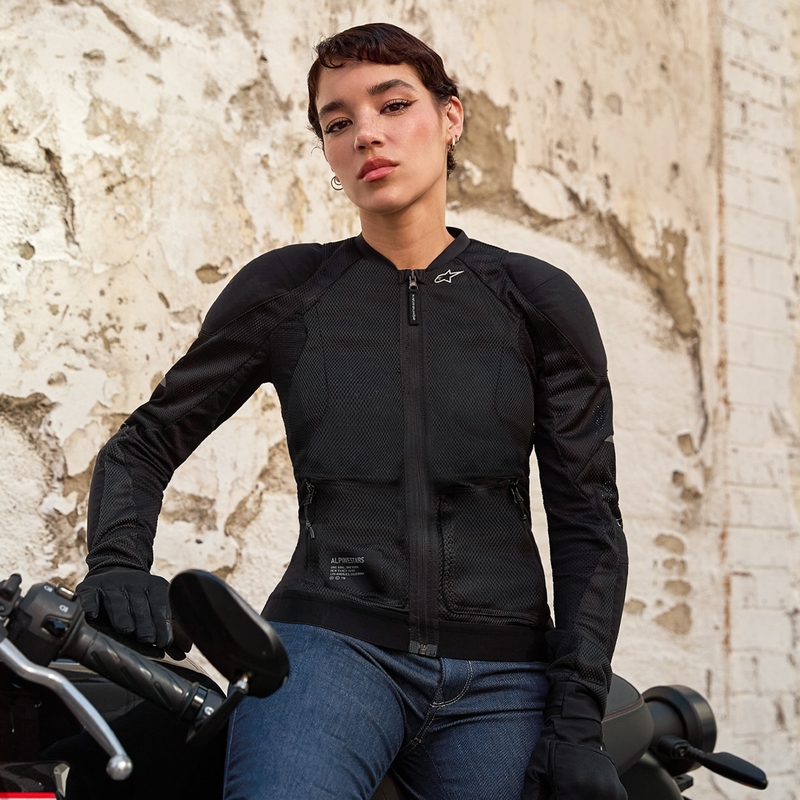 Alpinestars Naisten STELLA TROOP-AIR Musta Moottoripyöräily takki