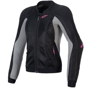 Alpinestars Naisten STELLA TROOP-AIR Musta-Harmaa-Fluo Pink Moottoripyöräily takki