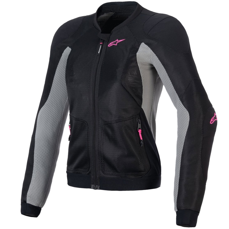 Alpinestars Naisten STELLA TROOP-AIR Musta-Harmaa-Fluo Pink Moottoripyöräily takki