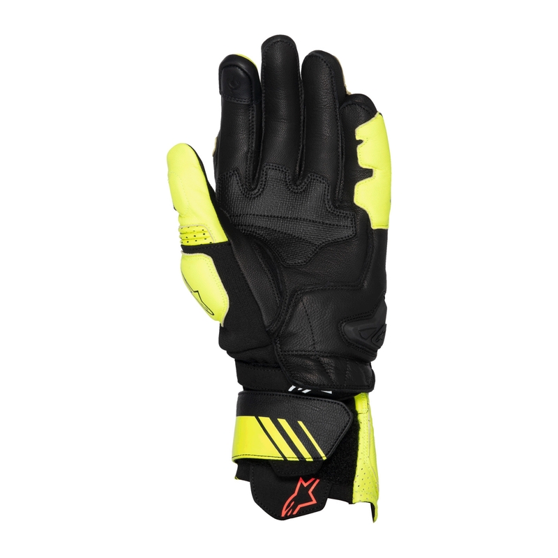 Alpinestars GP Plus R V3 fluo-kelta-musta moottoripyöräilykäsineet