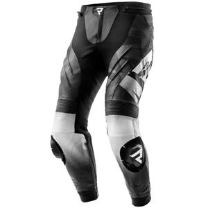 Rebelhorn Inferno Mustavalkoinen nahkaiset moottoripyöräilyhousut