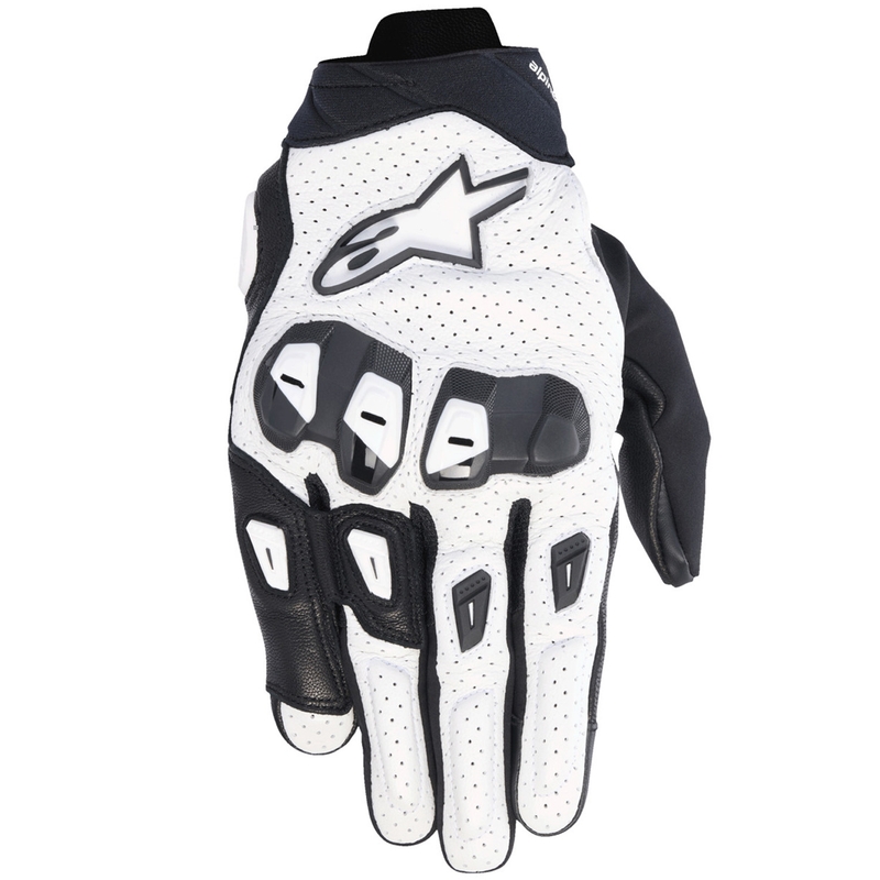 Alpinestars SP X 7 moottoripyöräilykäsineet musta ja valkoinen
