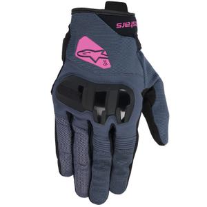 Alpinestars Chrom V2 tummanharmaa-musta-violetti naisten moottoripyöräkäsineet