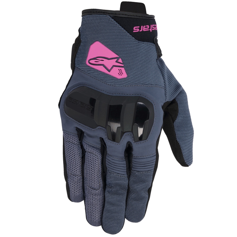 Alpinestars Chrom V2 tummanharmaa-musta-violetti naisten moottoripyöräkäsineet