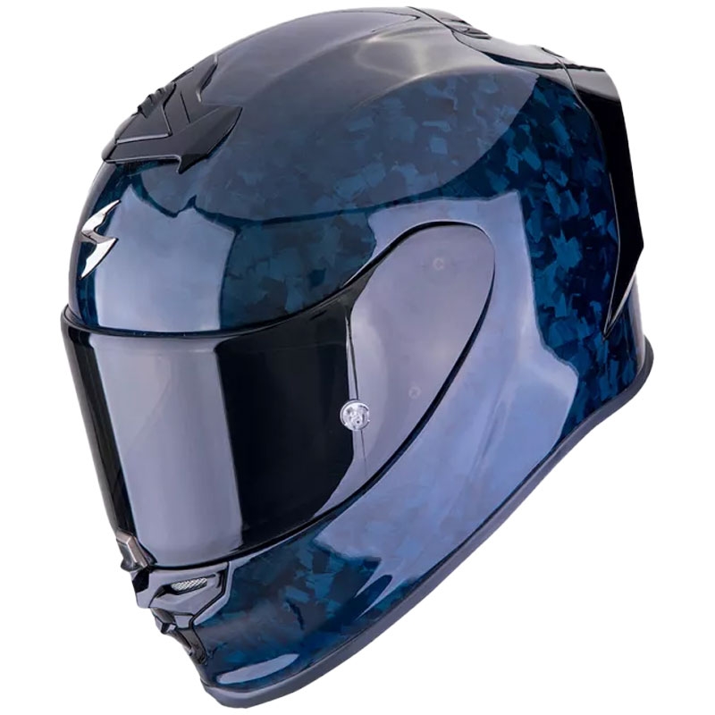 Integroitu moottoripyöräilykypärä Scorpion EXO-R1 EVO CARBON AIR ONYX sininen