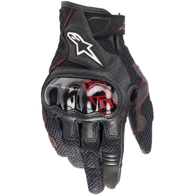 Moottoripyöräilyhanskat Alpinestars Rio Hondo V2 Air MM93 collection musta ja punainen