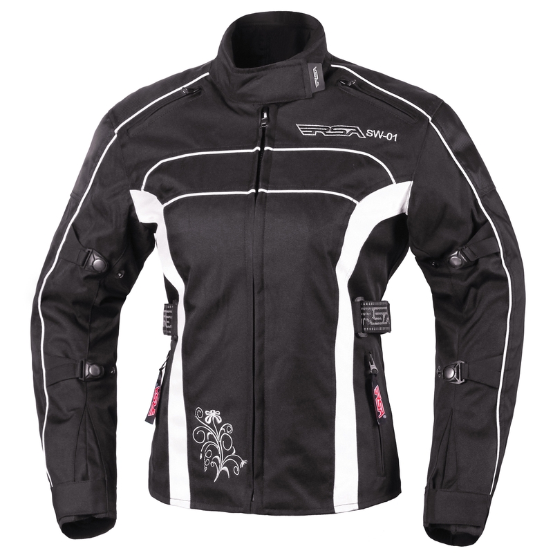 Moto bunda dámská RSA SW-01 černo-bílá výprodej