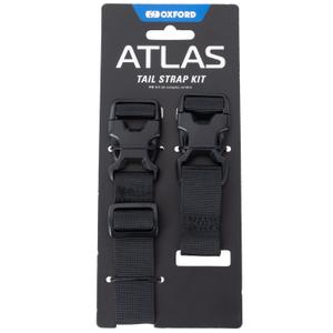 Oxford Atlas Advanced Tail Straps Kit musta